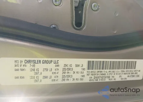 2009 Dodge Journey Sxt из США, поврежденный, VIN 3D4GH57V69T607688